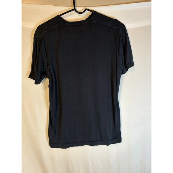 Dolce & Gabbana Men's Short Sleeve T-Shirt Navy , Size 48 Medium Silk Logo - Picture 2 of 8